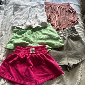 Colorful Knit and Cotton Shorts all small